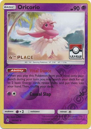 Oricorio (55/145) (League Promo 4th Place) [Sun & Moon: Guardians Rising] | Good Games North