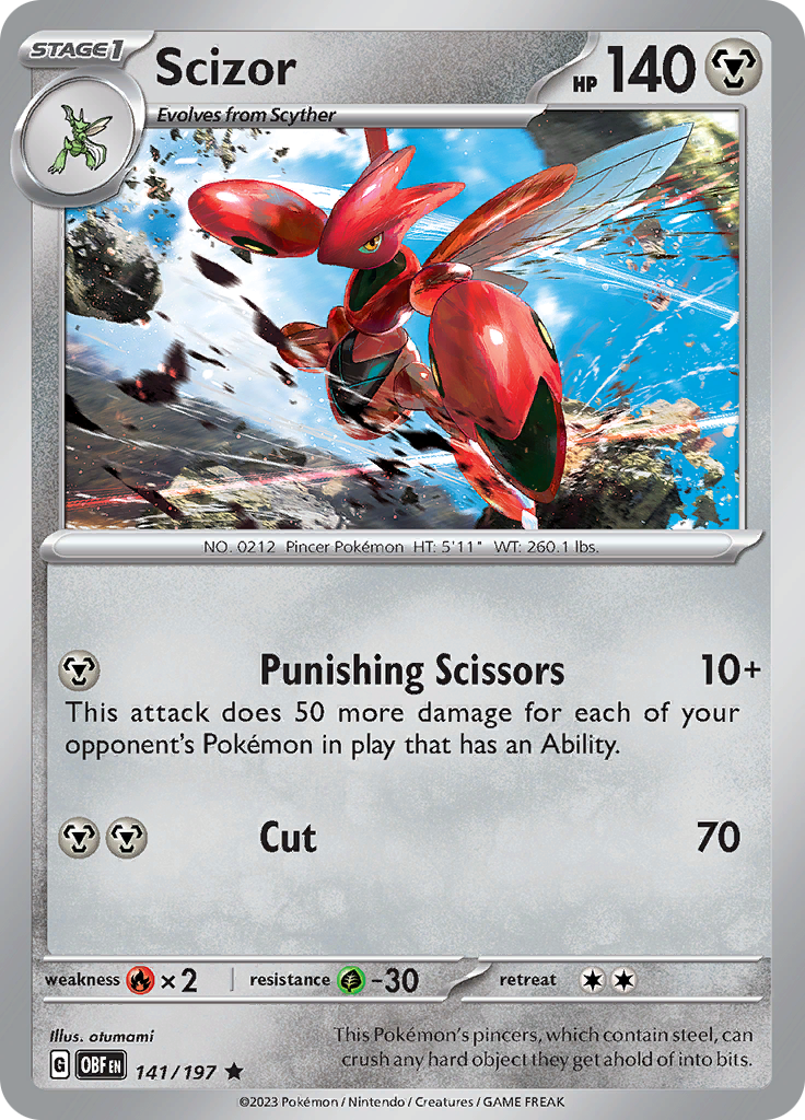 Scizor (141/197) [Scarlet & Violet: Obsidian Flames] | Good Games North