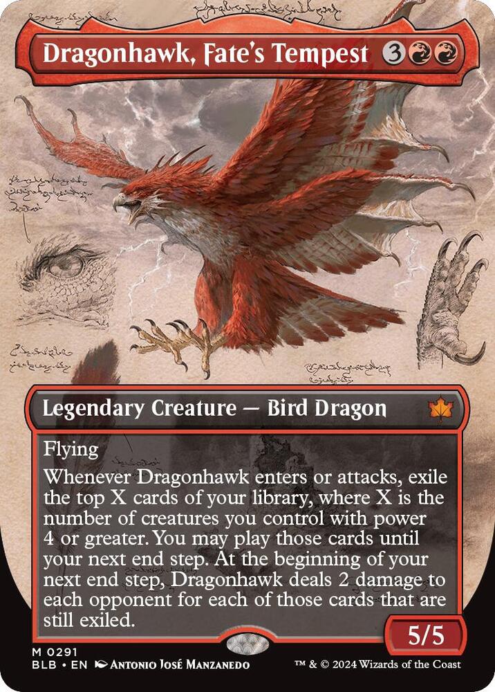 Dragonhawk Fates Tempest Borderless (Bloomburrow)  | Good Games North