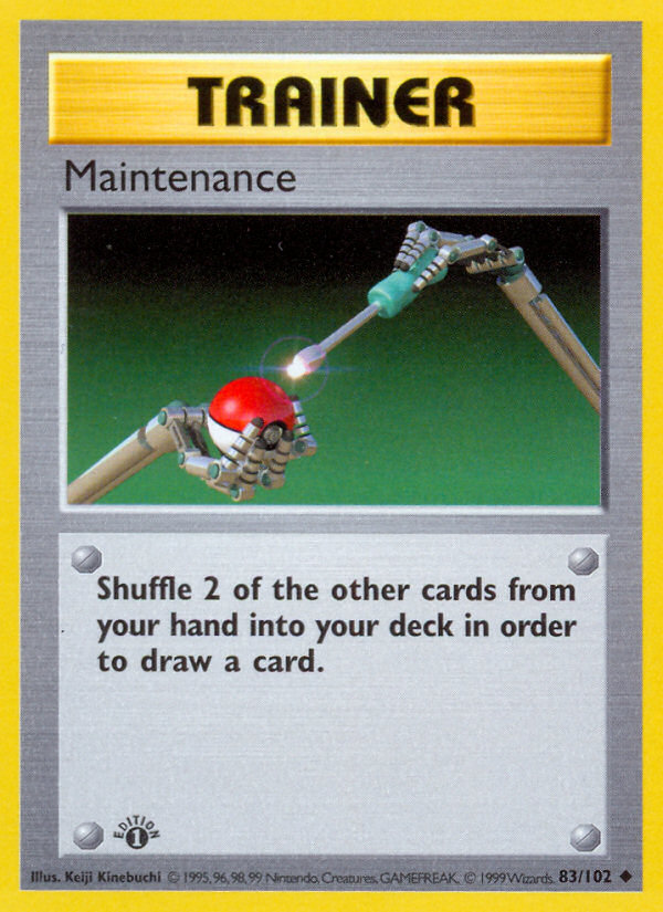Maintenance (83/102) (Shadowless) [Base Set 1st Edition] | Good Games North
