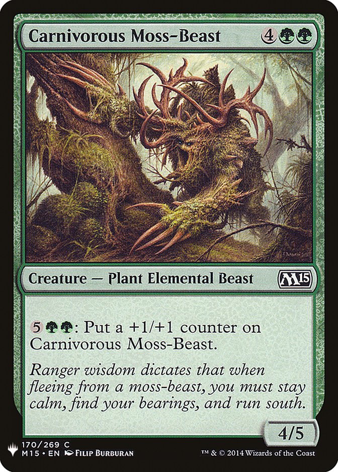Carnivorous Moss-Beast [Mystery Booster] | Good Games North