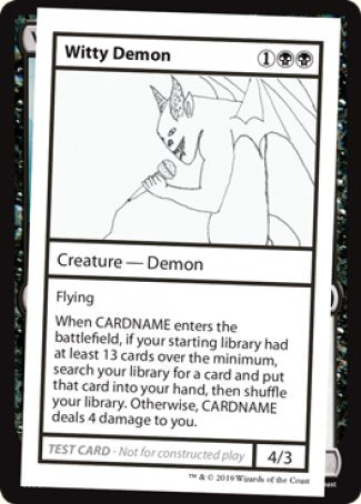Witty Demon (2021 Edition) [Mystery Booster Playtest Cards] | Good Games North