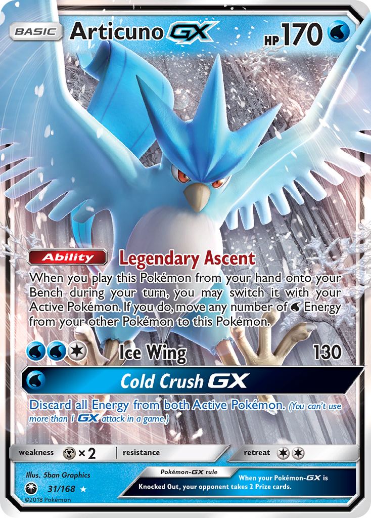 Articuno GX (31/168) [Sun & Moon: Celestial Storm] | Good Games North