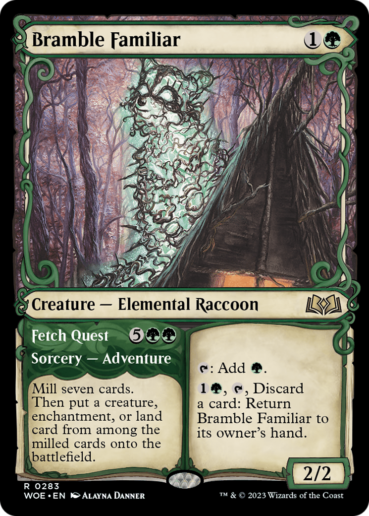 Bramble Familiar // Fetch Quest (Showcase) [Wilds of Eldraine] | Good Games North