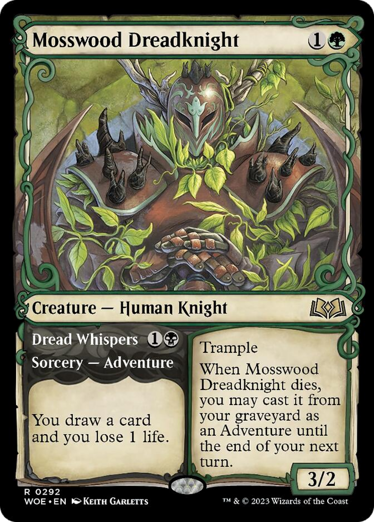 Mosswood Dreadknight // Dread Whispers (Showcase) [Wilds of Eldraine] | Good Games North