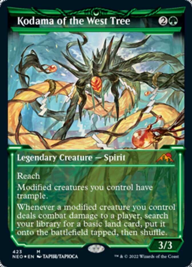 Kodama of the West Tree (Showcase) (Foil Etched) [Kamigawa: Neon Dynasty] | Good Games North