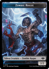Mercenary // Zombie Rogue Double-Sided Token [Outlaws of Thunder Junction Tokens] | Good Games North