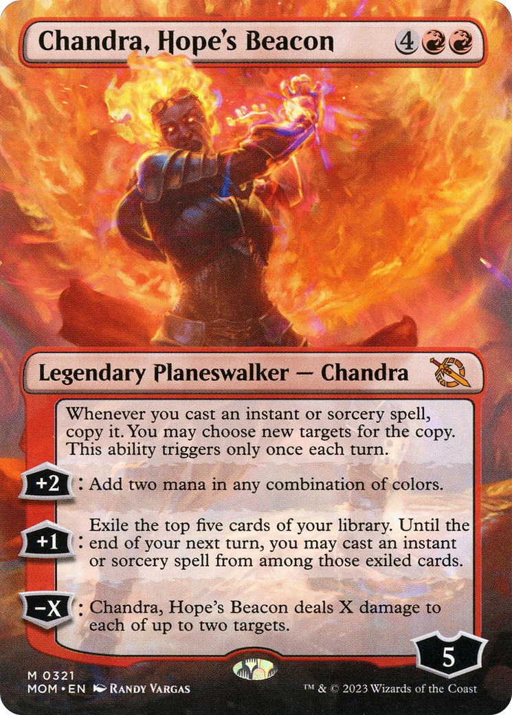 Chandra, Hope's Beacon (Borderless Alternate Art) [March of the Machine] | Good Games North