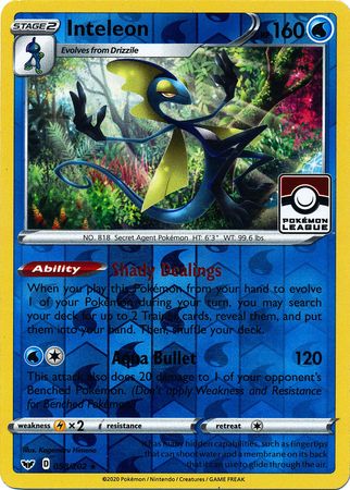 Inteleon (058/202) (League Promo) [Sword & Shield: Base Set] | Good Games North
