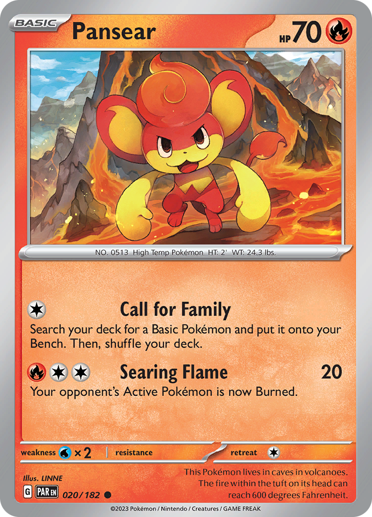 Pansear (020/182) [Scarlet & Violet: Paradox Rift] | Good Games North