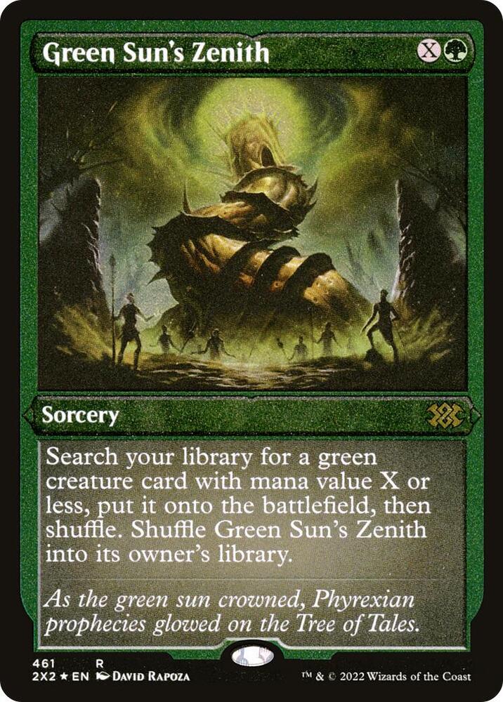 Green Suns Zenith Foil Etched (Double Masters 2022)  - Foil | Good Games North