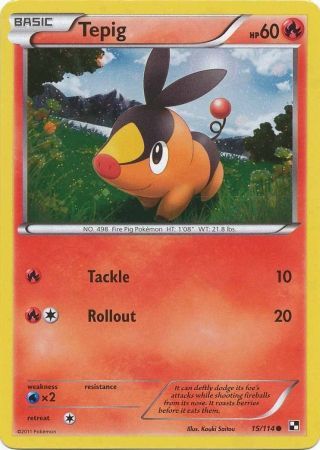 Tepig (15/114) (Cosmos Holo) [Black & White: Base Set] | Good Games North