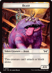 Beast // Copy Double-Sided Token [Duskmourn: House of Horror Tokens] | Good Games North