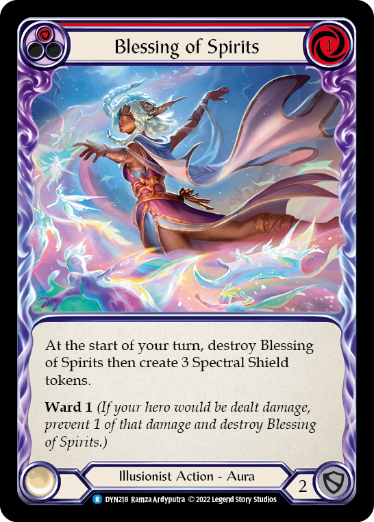 Blessing of Spirits (Red) [DYN218] (Dynasty)  Rainbow Foil | Good Games North