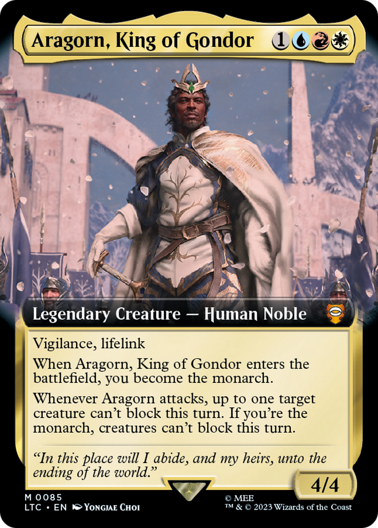 Aragorn, King of Gondor (Extended Art) [The Lord of the Rings: Tales of Middle-Earth Commander] | Good Games North