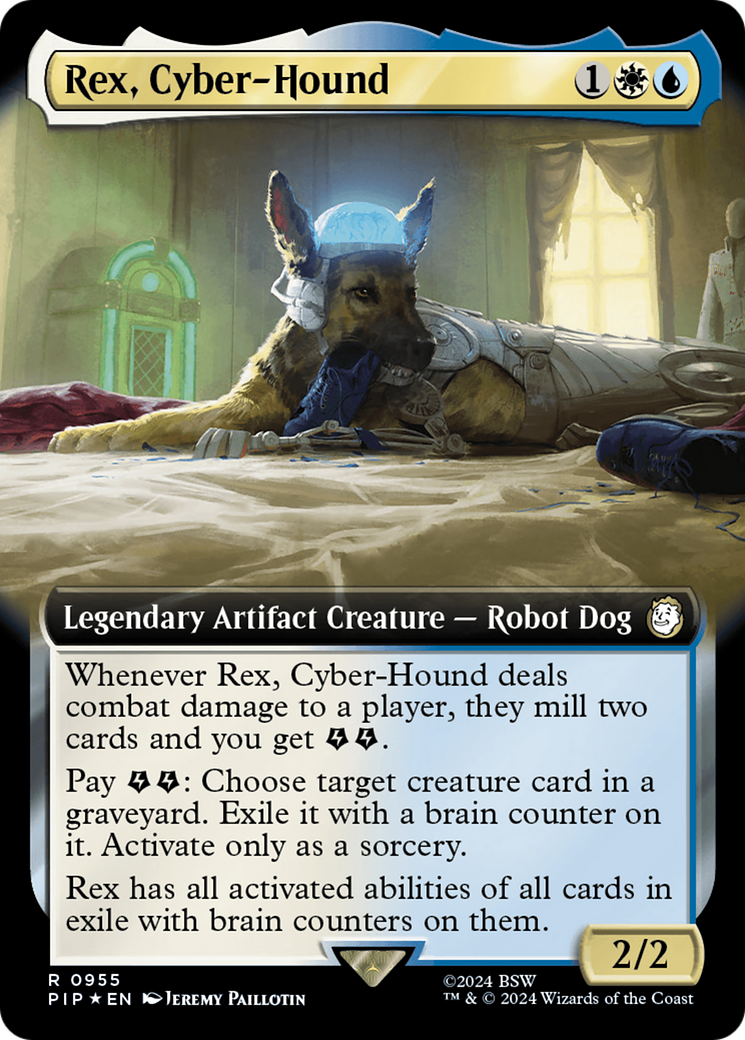 Rex, Cyber-Hound (Extended Art) (Surge Foil) [Fallout] | Good Games North