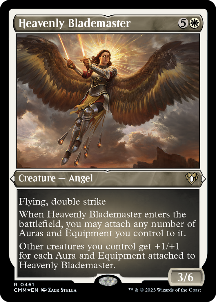 Heavenly Blademaster (Foil Etched) [Commander Masters] | Good Games North