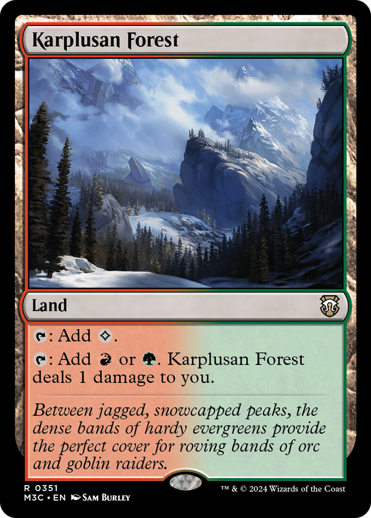 Karplusan Forest (Ripple Foil) [Modern Horizons 3 Commander] | Good Games North