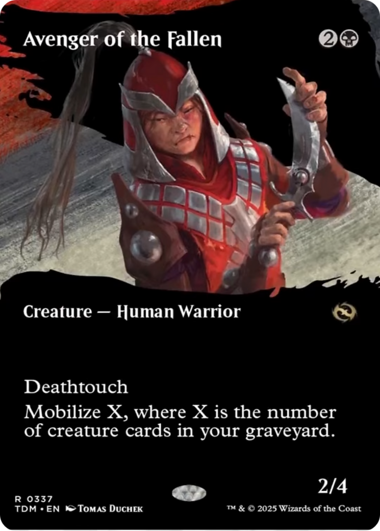 Avenger of the Fallen (Borderless) [Tarkir: Dragonstorm] | Good Games North