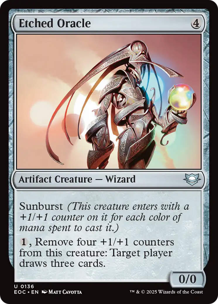 Etched Oracle [Edge of Eternities Commander] | Good Games North