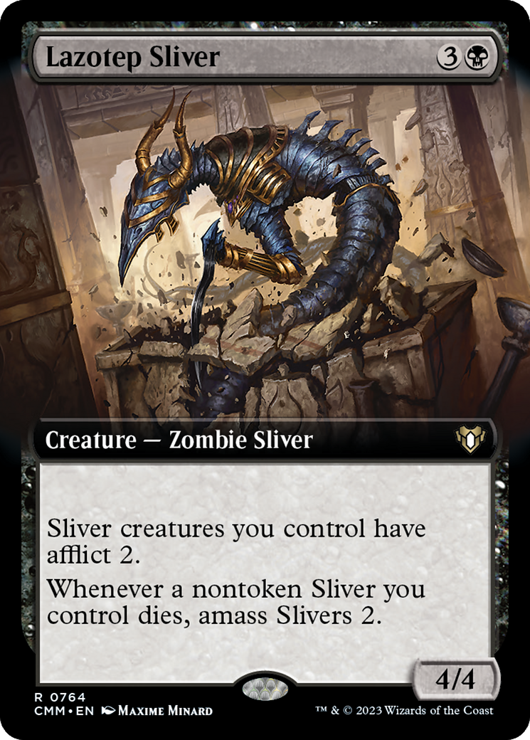 Lazotep Sliver (Extended Art) [Commander Masters] | Good Games North