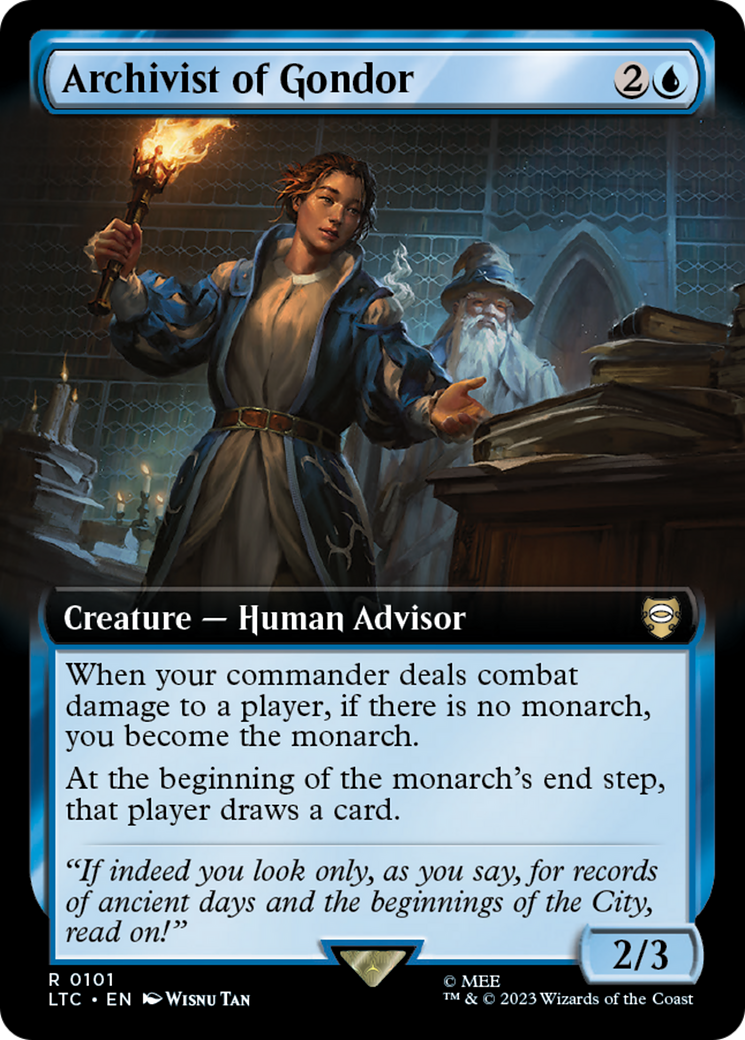 Archivist of Gondor (Extended Art) [The Lord of the Rings: Tales of Middle-Earth Commander] | Good Games North