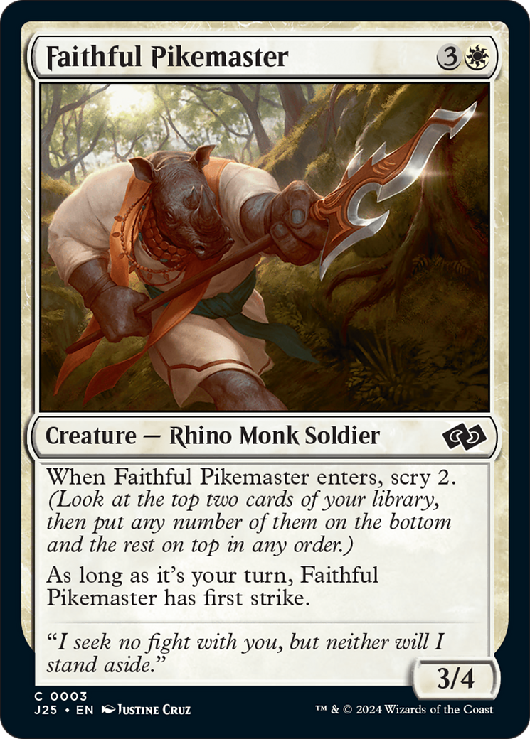 Faithful Pikemaster [Foundations Jumpstart] | Good Games North