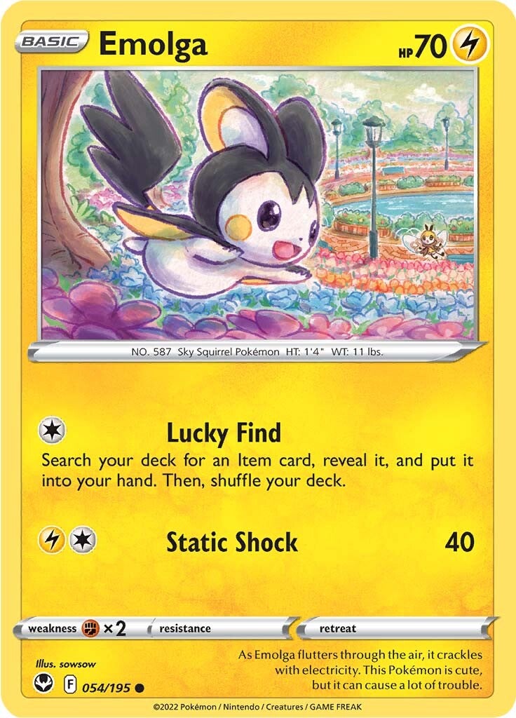 Emolga (054/195) [Sword & Shield: Silver Tempest] | Good Games North