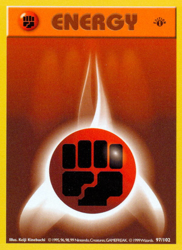 Fighting Energy (97/102) (Shadowless) [Base Set 1st Edition] | Good Games North