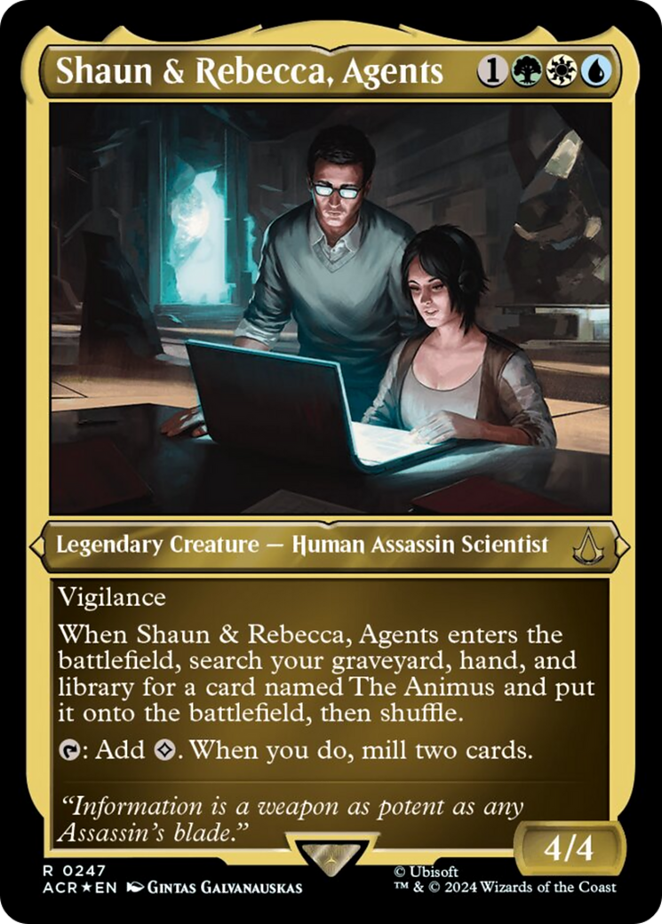 Shaun & Rebecca, Agents (Foil Etched) [Assassin's Creed] | Good Games North