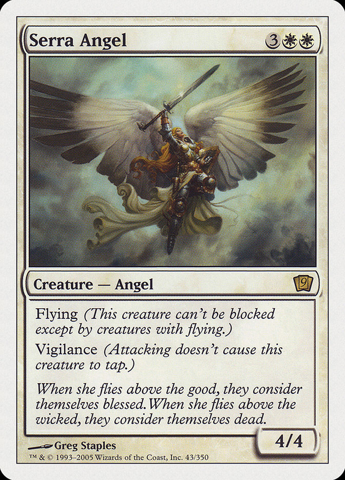 Serra Angel (9th Edition) [Oversize Cards] | Good Games North
