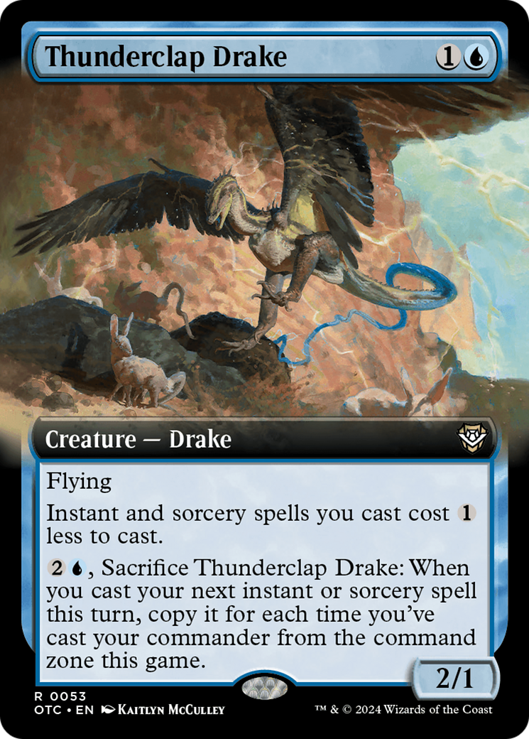Thunderclap Drake (Extended Art) [Outlaws of Thunder Junction Commander] | Good Games North