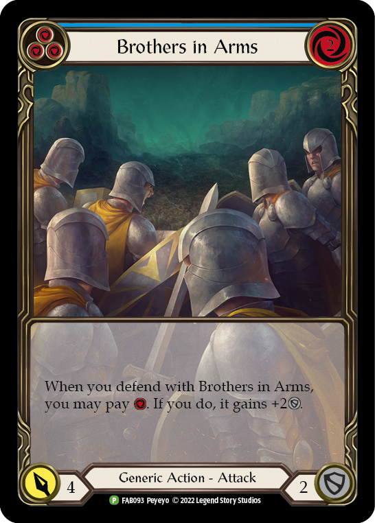 Brothers in Arms (Blue) [FAB093] (Promo)  Rainbow Foil | Good Games North