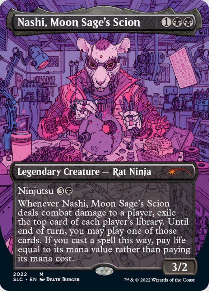 Nashi, Moon Sage's Scion (Borderless) [Secret Lair Countdown Kit] | Good Games North