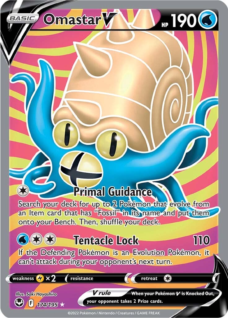 Omastar V (174/195) [Sword & Shield: Silver Tempest] | Good Games North