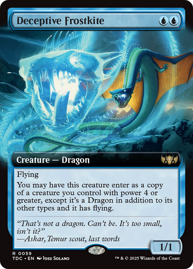 Deceptive Frostkite (Extended Art) [Tarkir: Dragonstorm Commander] | Good Games North
