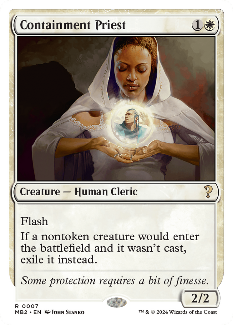 Containment Priest (White Border) [Mystery Booster 2] | Good Games North