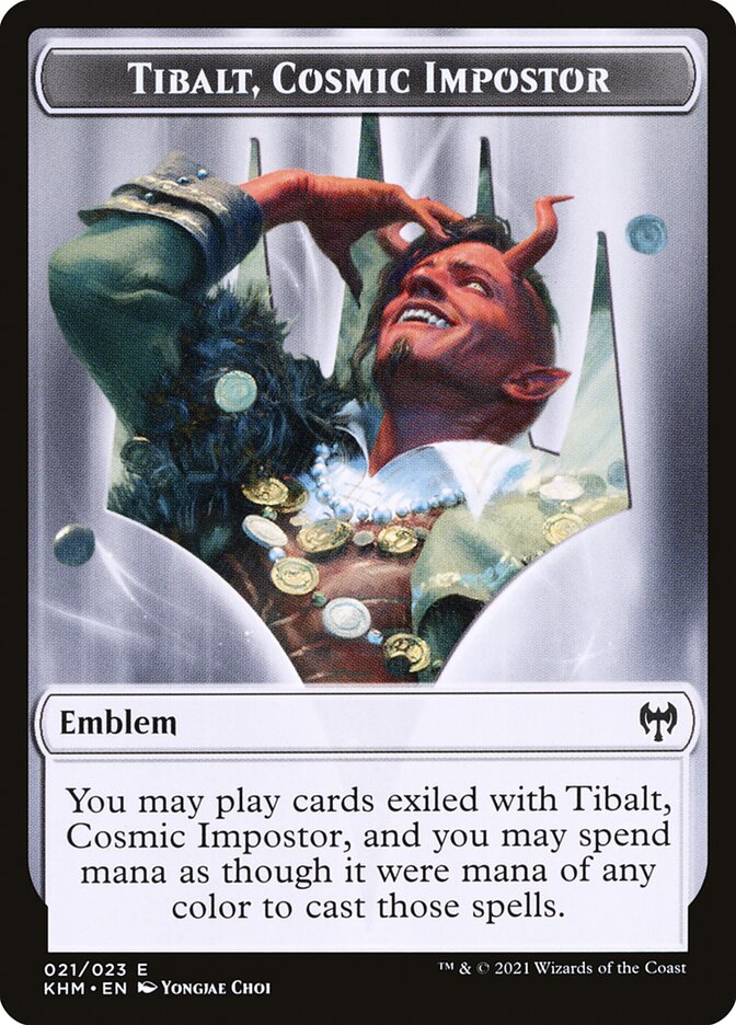 Treasure // Tibalt, Cosmic Impostor Emblem Double-Sided Token [Kaldheim Tokens] | Good Games North