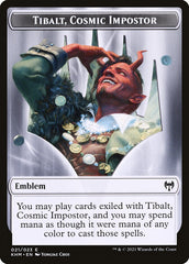Human Warrior // Tibalt, Cosmic Impostor Emblem Double-Sided Token [Kaldheim Tokens] | Good Games North