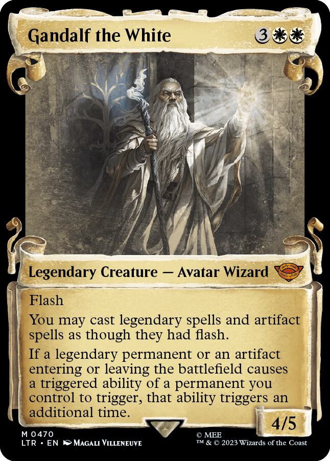 Gandalf the White Showcase Scrolls (Universes Beyond: The Lord of the Rings: Tales of Middle-earth)  - Foil | Good Games North