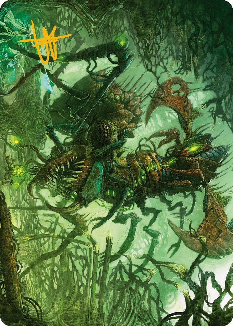 Skyscythe Engulfer Art Card (Gold-Stamped Signature) [Phyrexia: All Will Be One Art Series] | Good Games North