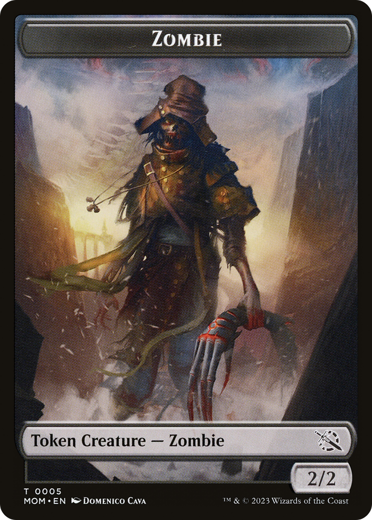 Elemental (02) // Zombie Double-Sided Token [March of the Machine Tokens] | Good Games North