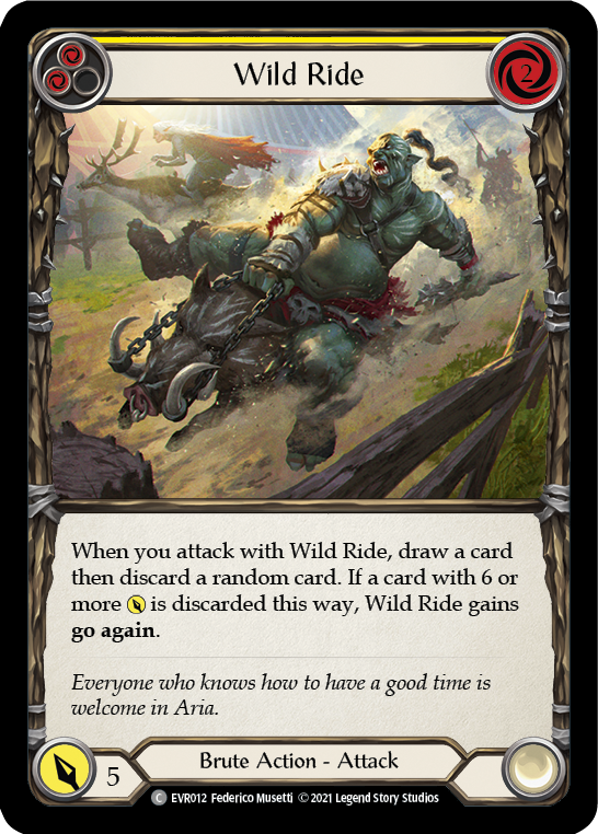 Wild Ride (Yellow) [EVR012] (Everfest)  1st Edition Rainbow Foil | Good Games North