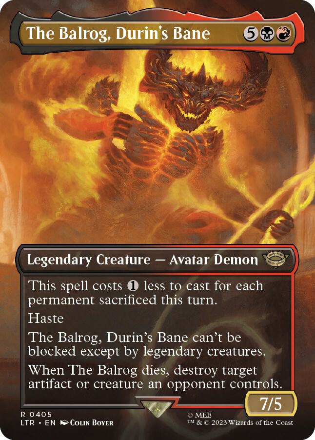 The Balrog Durins Bane Borderless (Universes Beyond: The Lord of the Rings: Tales of Middle-earth)  - Foil | Good Games North