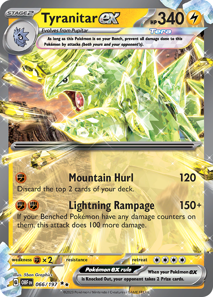 Tyranitar ex (066/197) [Scarlet & Violet: Obsidian Flames] | Good Games North