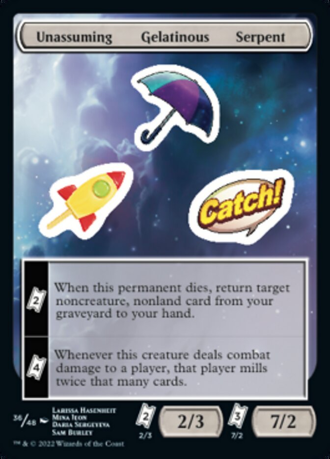 Unassuming Gelatinous Serpent [Unfinity Stickers] | Good Games North