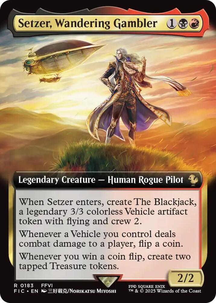 Setzer Wandering Gambler Extended Art (Commander: FINAL FANTASY)  - Foil | Good Games North
