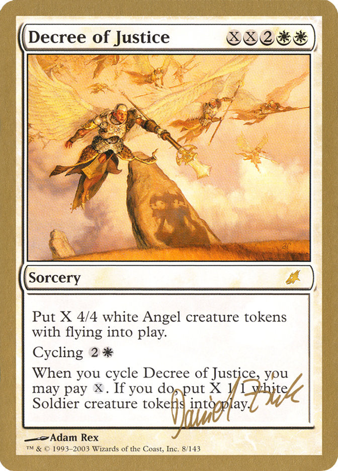 Decree of Justice (Daniel Zink) [World Championship Decks 2003] | Good Games North