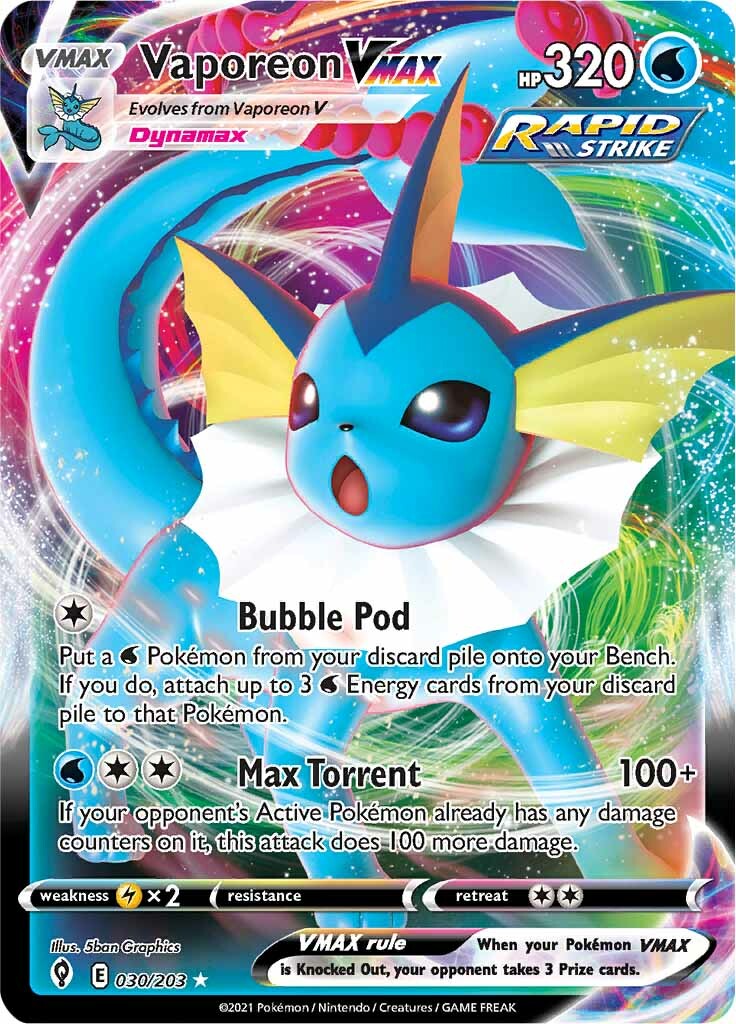 Vaporeon VMAX (030/203) [Sword & Shield: Evolving Skies] | Good Games North