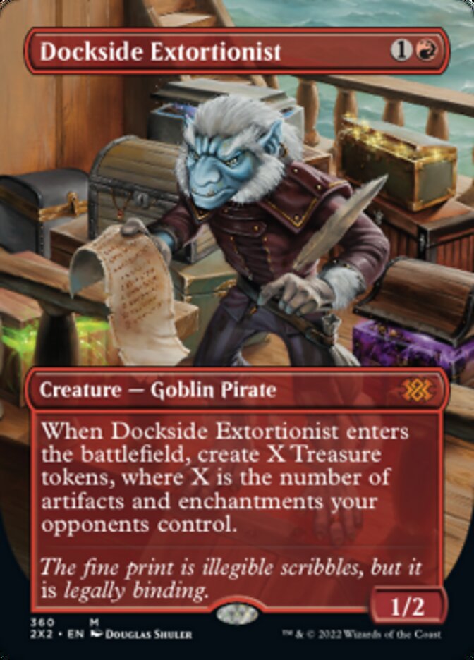 Dockside Extortionist (Borderless Alternate Art) [Double Masters 2022] | Good Games North